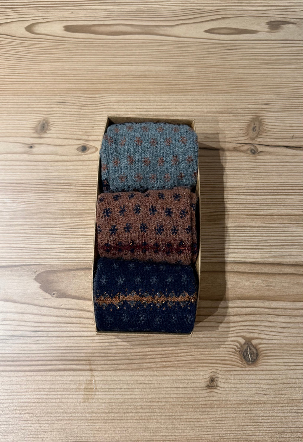 Calcetines de lana con brillo